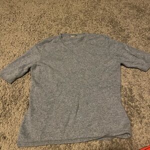 Men's Gray V-Neck Sweater